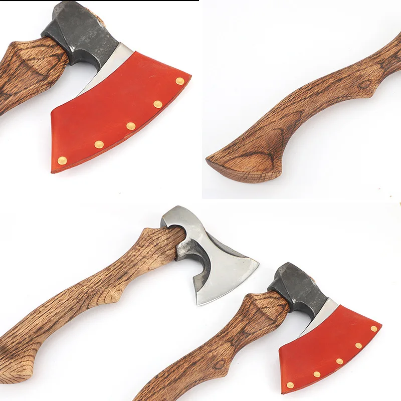 High hardness outdoor camping axe made of 65 manganese steel and Qinggang wood axe, sturdy and durable