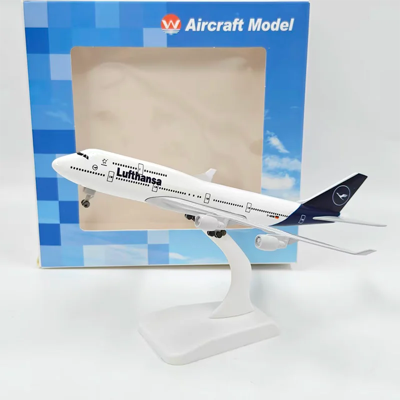 Circa 20 cm di lunghezza 747 modello di aereo in lega collezione statica decorato regali di festa giocattoli regalo souvenir