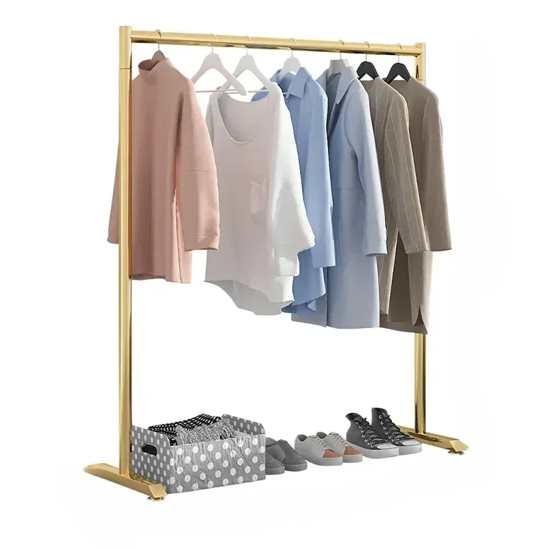 

Metal Coat Racks Standing Clothing Gold Industrial Loft Clothes Hanger