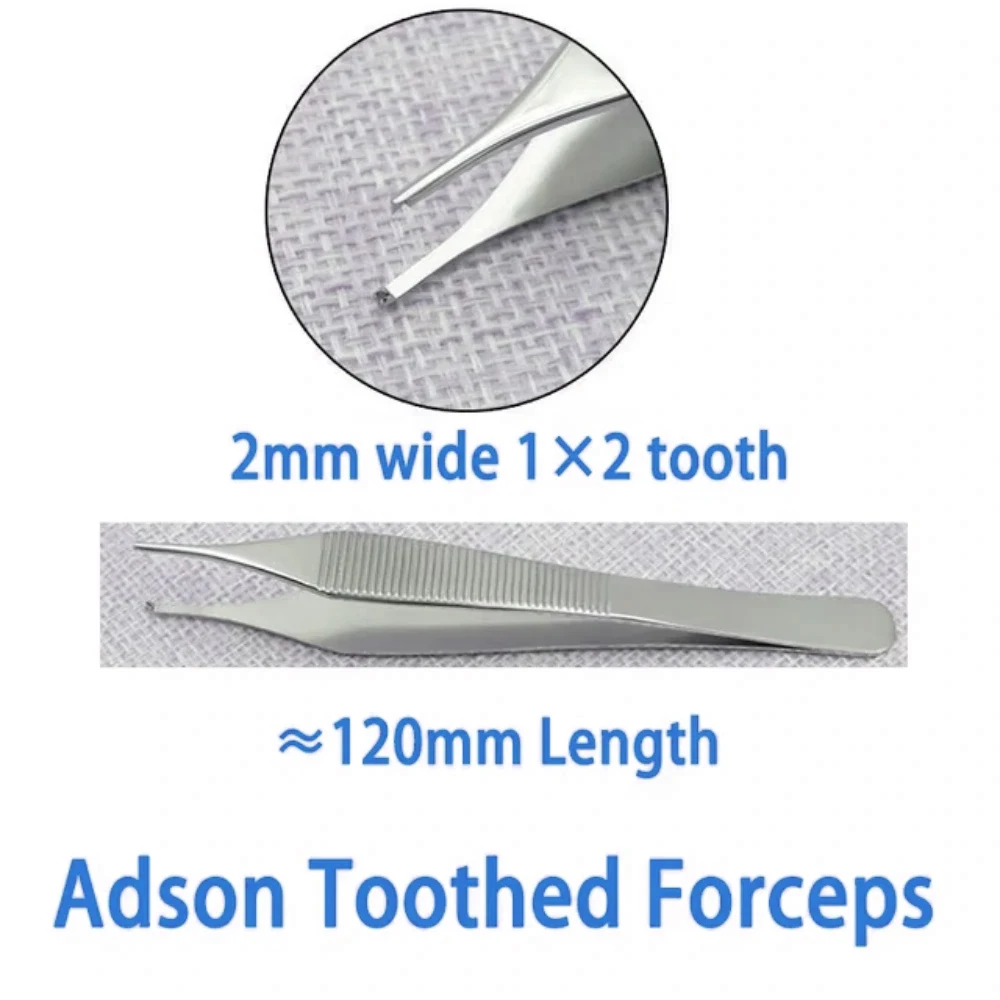 ملقط مناديل Adson ملاقط جراحية بلاستيكية لتجميل الأنف الغضروف ملقط الإبهام Ocularplastic LK-AA272