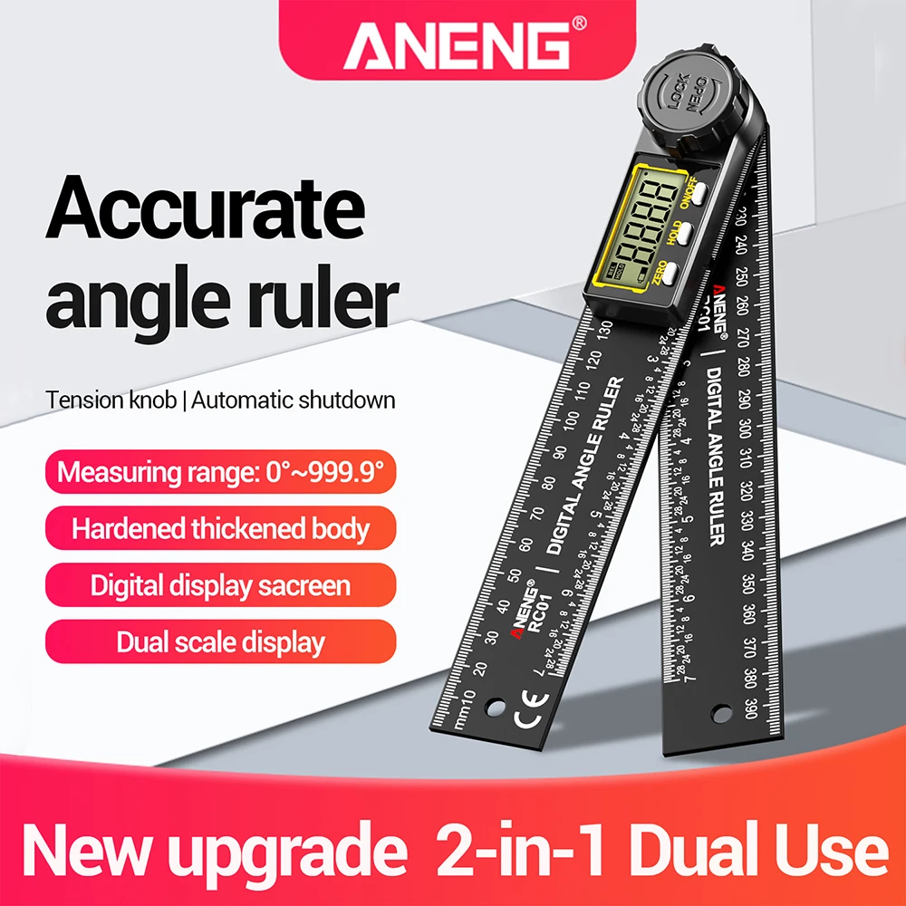 ANENG Hochpräzisions-360 ° Digitaler LCD-Winkelmesser, Winkelfinder, Holzbearbeitungswerkzeuge für Rauminspektion und -messung – Detail 15