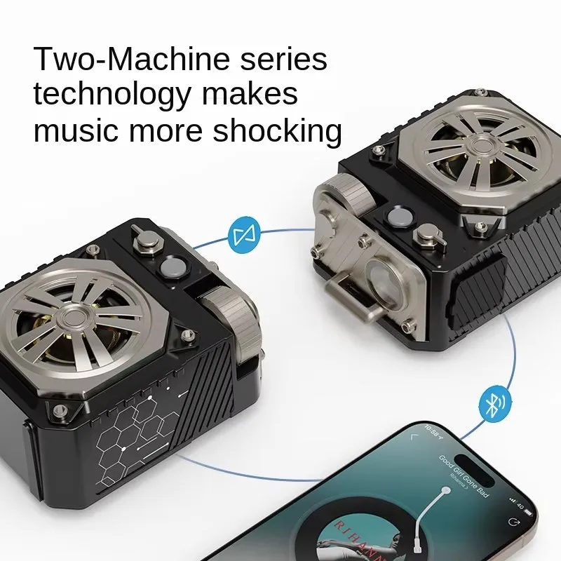 Altavoz Bluetooth portátil estilo Mech, regalo, diversión al aire libre para música TWS, Camping, viajes, senderismo con batería grande resistente al agua IPX5