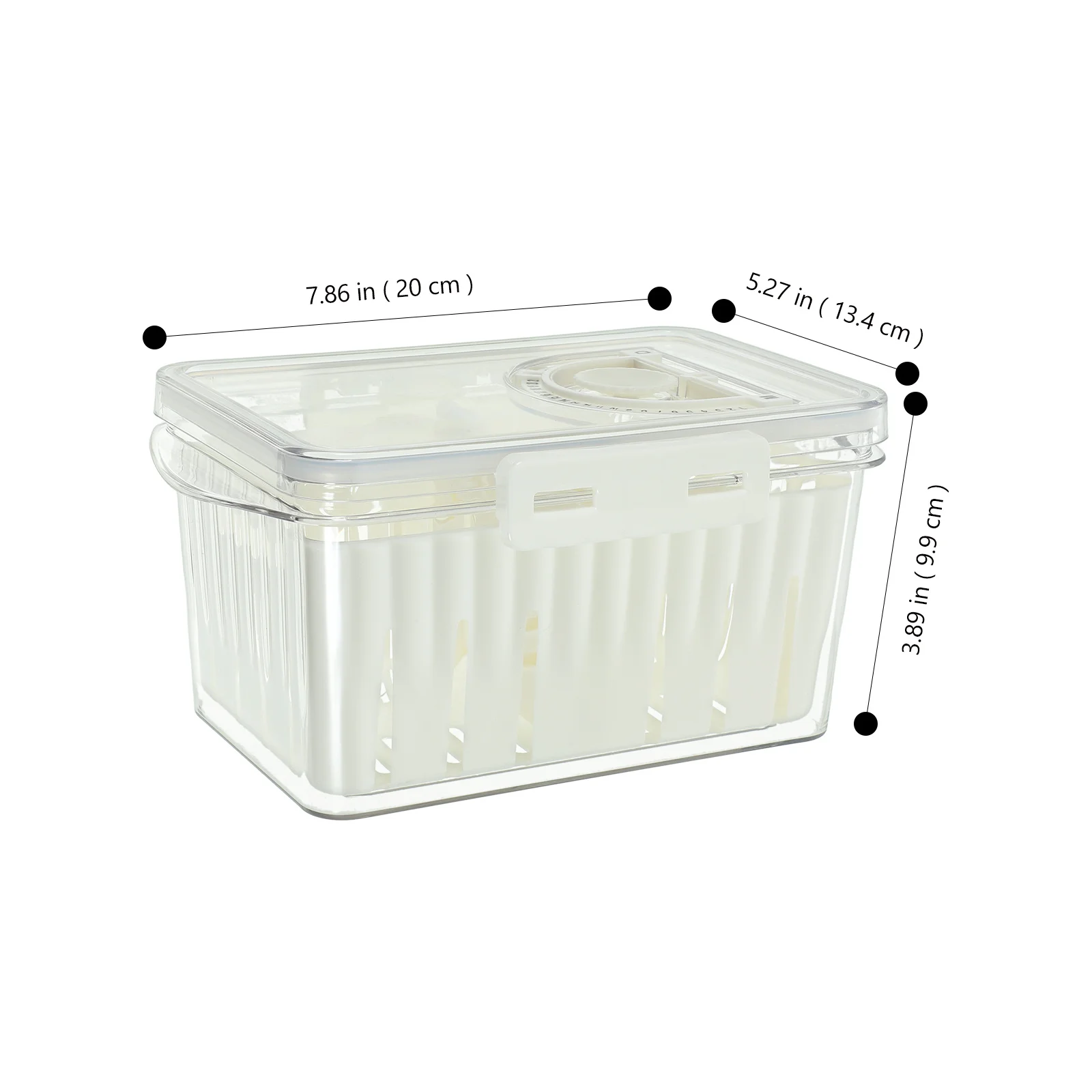 

Fresh Keeping Refrigerator Storage Box Draining Basket Compact Kitchen Food Organizer Fridge Fruit Vegetable Container