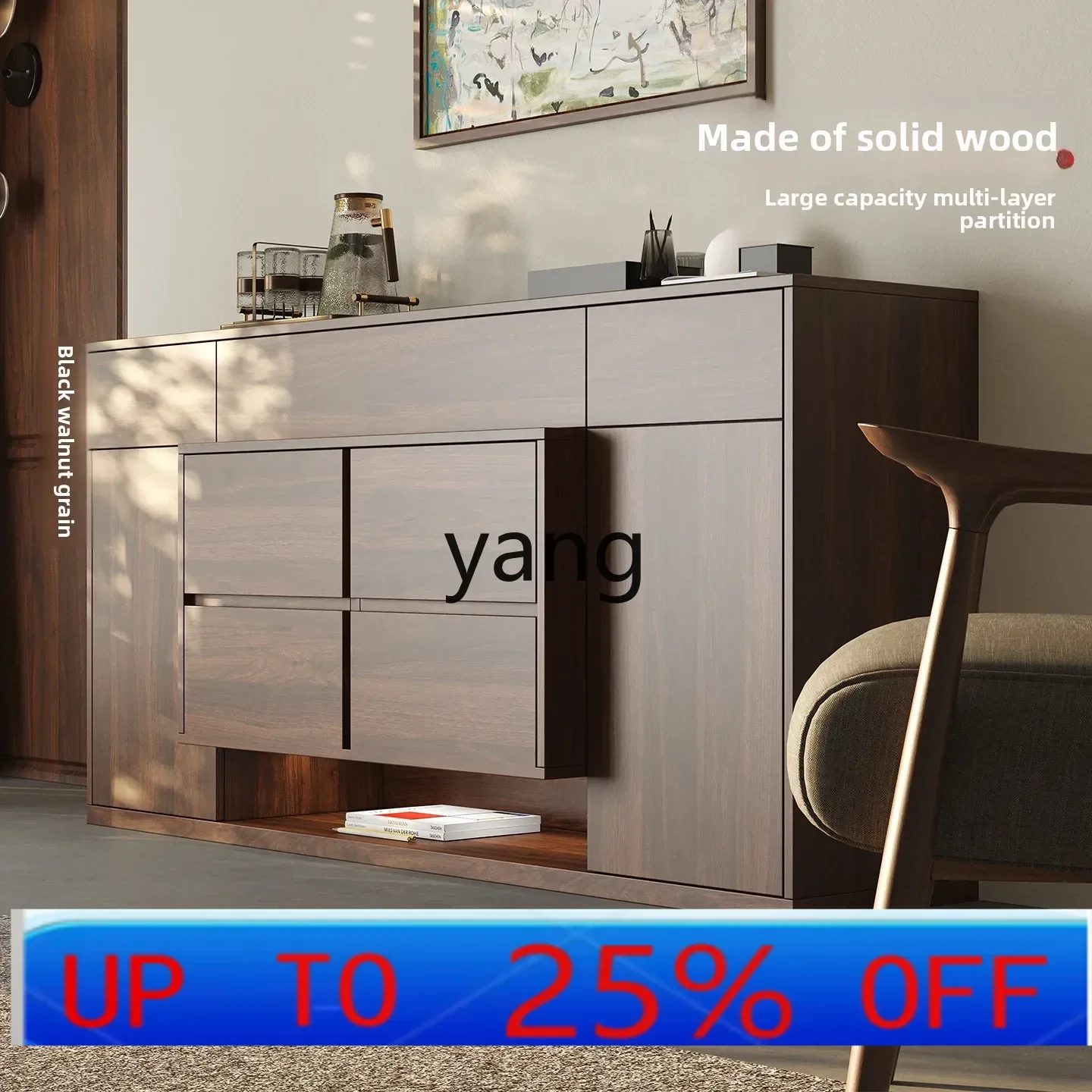 

CX Vintage Style Solid Wood Sideboard Storage Retro Style Living Room Storage Entryway Cabinet