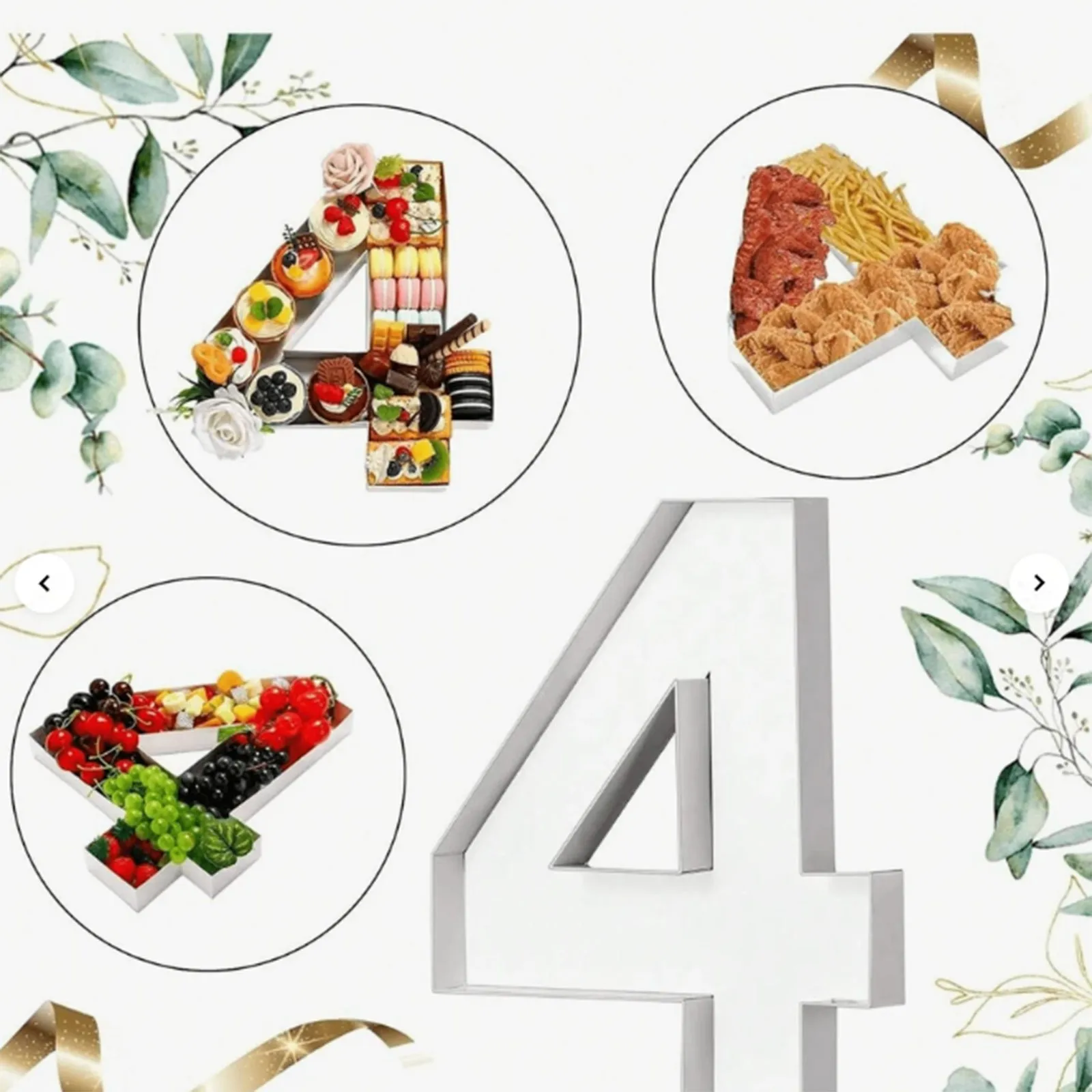 Number Candy Box Letter Snack Box Creative Fruit Platter Dim Sum Plate Paper Box For Birthday Anniversary Party Candy Container