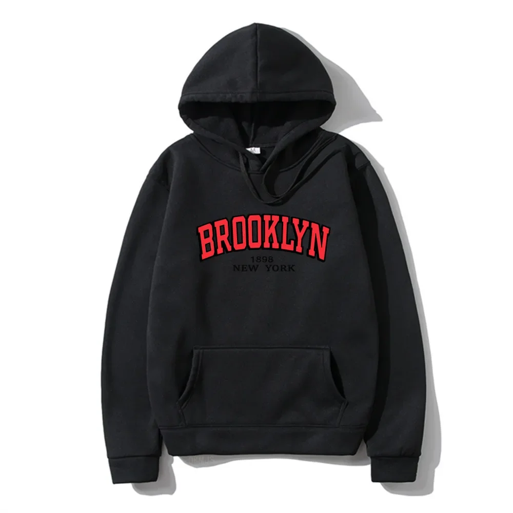 1898 Brooklyn New York Print Hoodies Creativity Casual Clothing Autumn Winter Fashion Women\'s Sweatshirts Hoodie Unisex Clothes