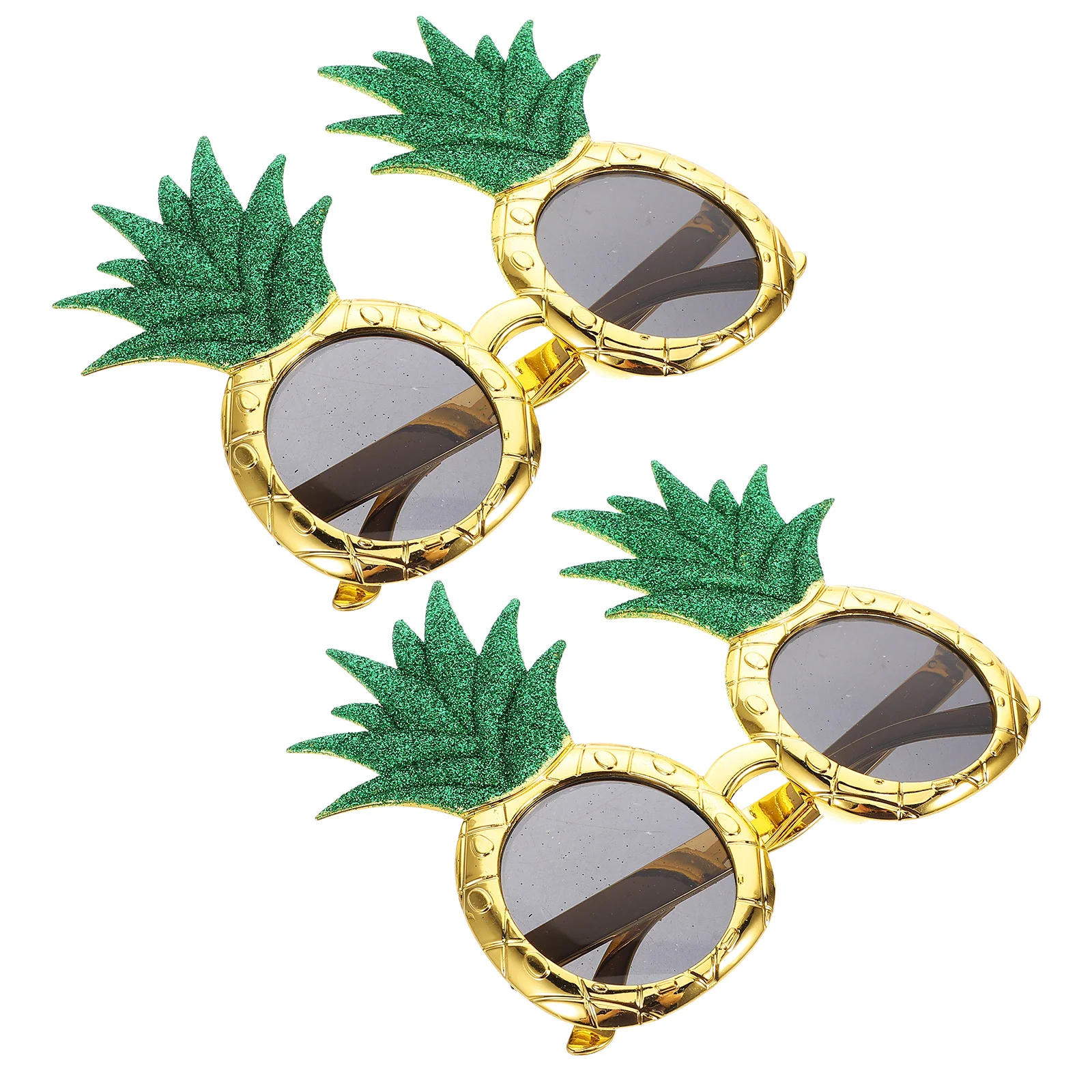 

2Pcs Pineapple Sunglasses Hawaiian Novelty Funny Party Glasses Summer Luau Birthday Beach Photo Booth Props Novelty Sunglasses
