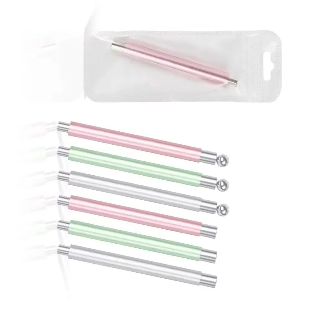 1Pcs Nail Art Magnetic Stick Cat Eye Magnetic Ball Aluminum Handle Cylindrical UV Gel Magnet Tools Double End Nail Design Tools