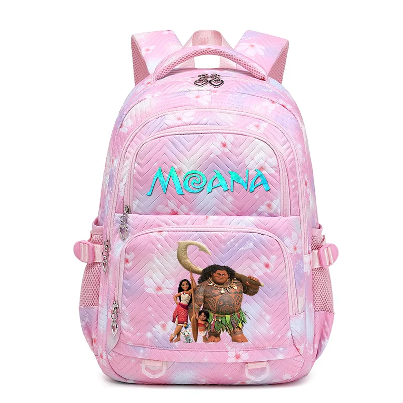 Disney Moana mochila impermeável para mulheres, bolsa de viagem feminina, mochila para adolescentes, Bookbag