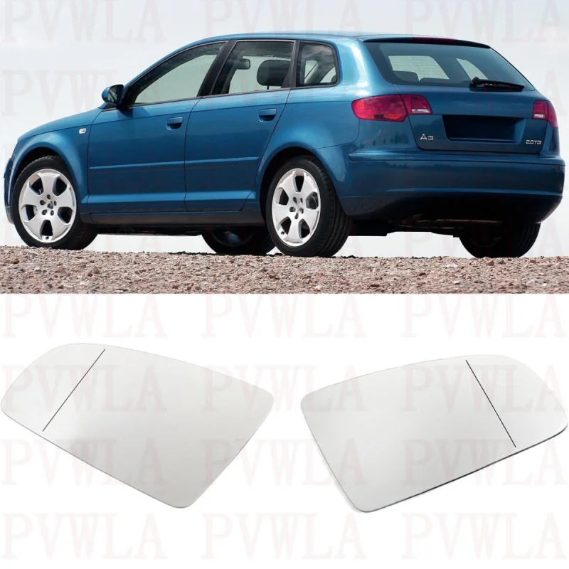 Heated Mirror Glass 8E0857535E 8E0857536E For Audi A3 2004 2005 2006 2007 2008