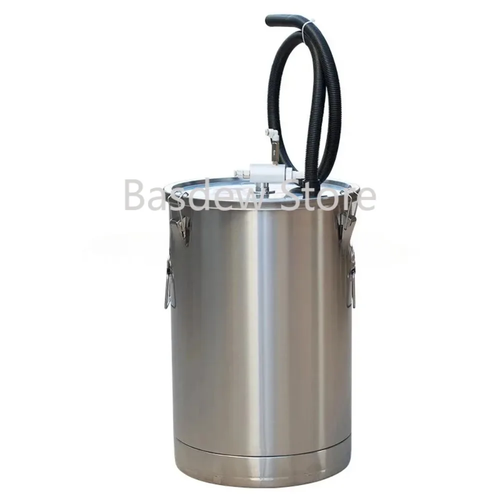 304 Electrostatic Powder Coating Hopper Experiment Paint Powder Barrel with Injector Fluidized Bed Electrostatic Spraying