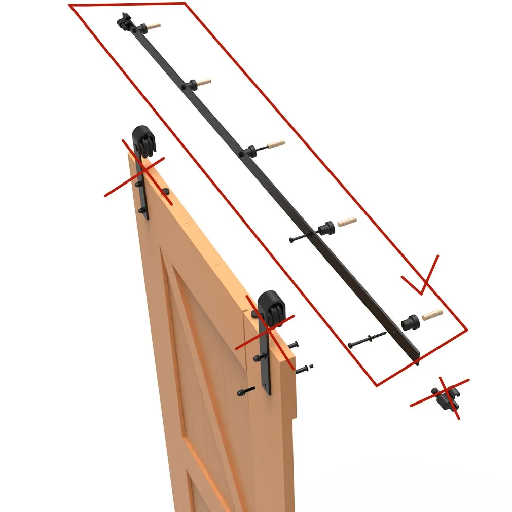 Sliding Rail Track for Barn Door Hardware Kit You Can Choose the Length You Need Splice Track