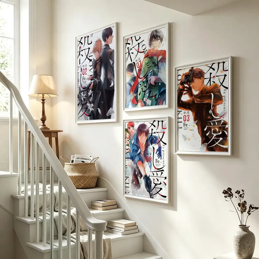 anime Love of Kill Poster Poster HD Waterproof Self-adhesive Art Print Wall Decor for Bedroom Living Room Gift