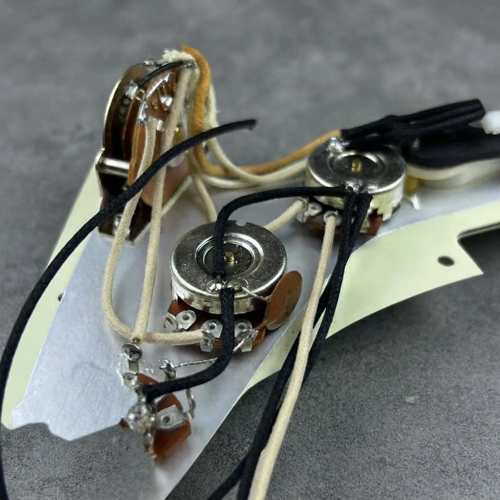 50s SSS Single Coil Loaded Pickguard, Prewired Assembly, Alnico V Magnets, 5-Way Switch, Classic Tone for ST Style Guitars