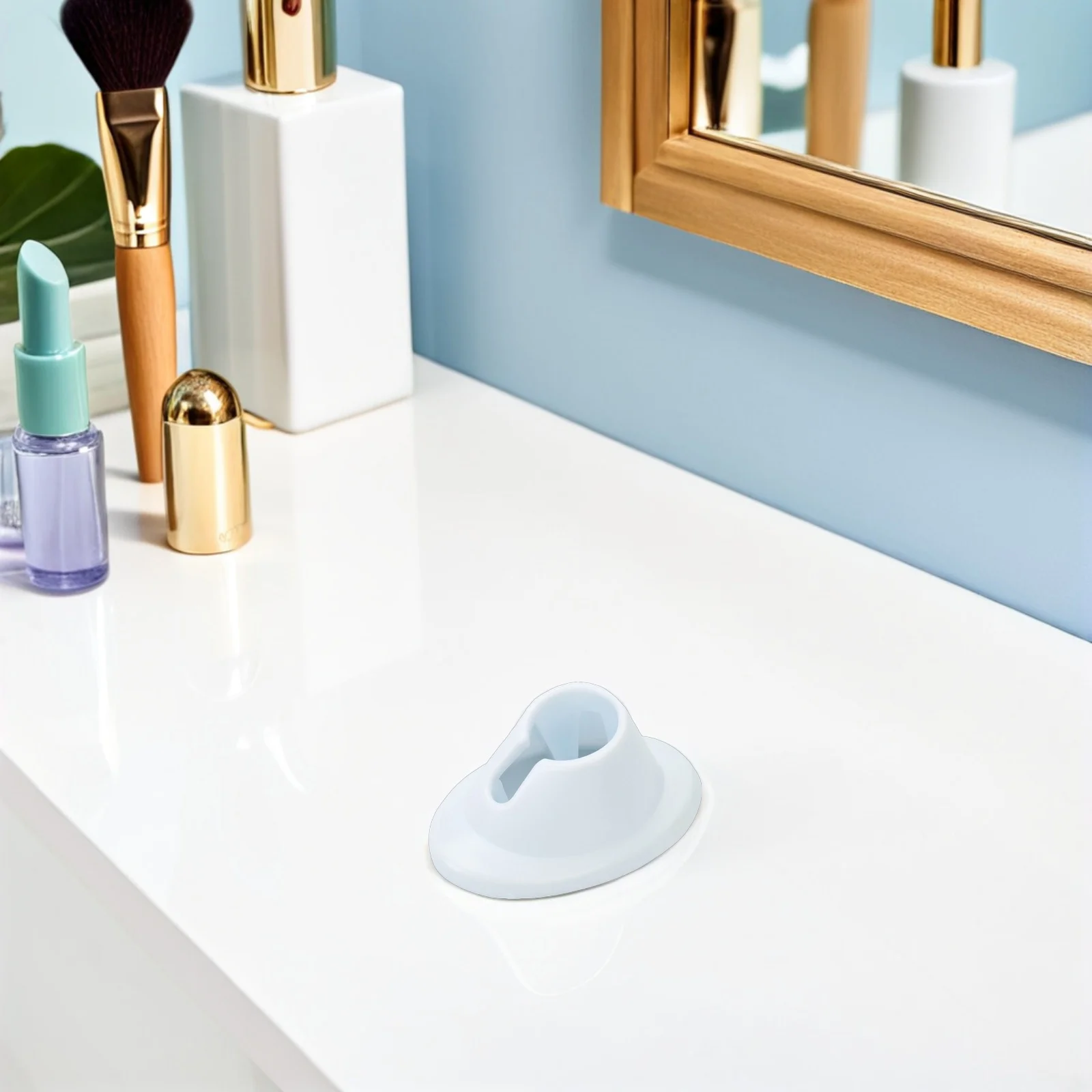 10 szt. Stojak na akcesoria do paznokci, elastyczny silikonowy uchwyt na butelki, zapobiegający rozlewaniu, do przechowywania lakierów i szminek w podróży.