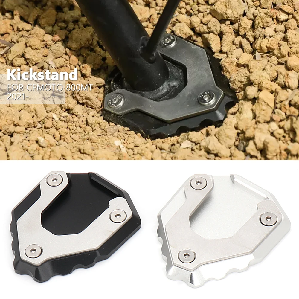 

New 800 MT Motorcycle CNC Side Stand Pad Plate Kickstand Enlarger Support Extension Fit For CFMOTO 800MT 2021 2022 2023 2024