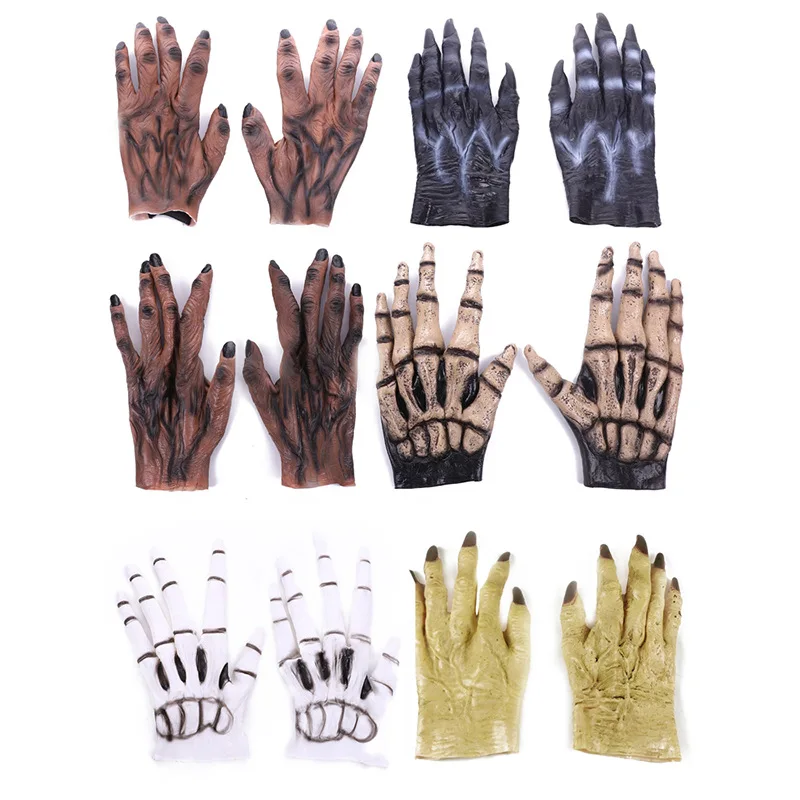 Halloween Props Prank Horror Blood Gloves Dance Performance Devil Gloves Prank Toys Funny