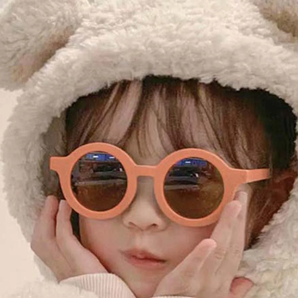 

New UV400 Kids Polarization Glasses Classic Solid Color Children Sunnies Lightweight Silicone Anti-UV HD Sunglasses Daily