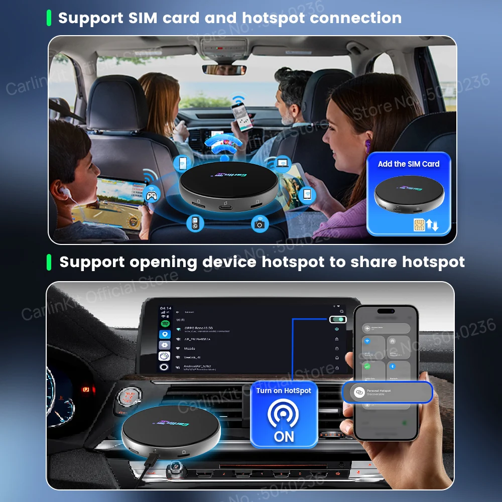 Tbox-Ultra 4 3 CarlinKit Android 15 TV Box 5G/4G LTE SM6350