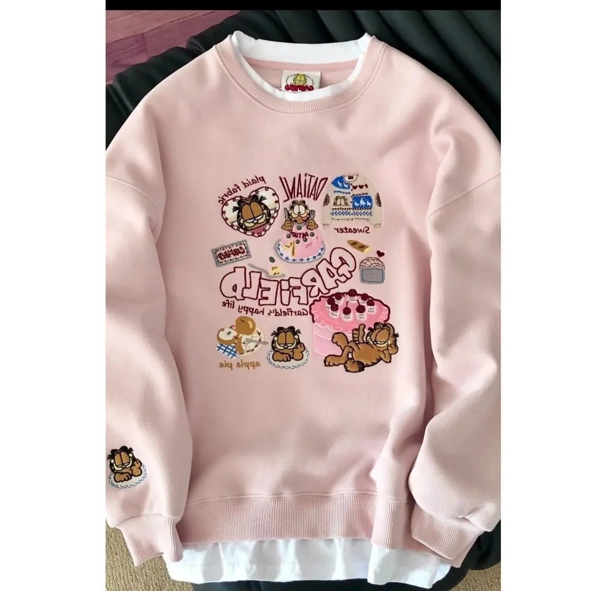 

plus Size Long Sve round Ne Sweatirt Women's Outerwear Autumn Winter Loose Fit Korean Sle Commute Faion