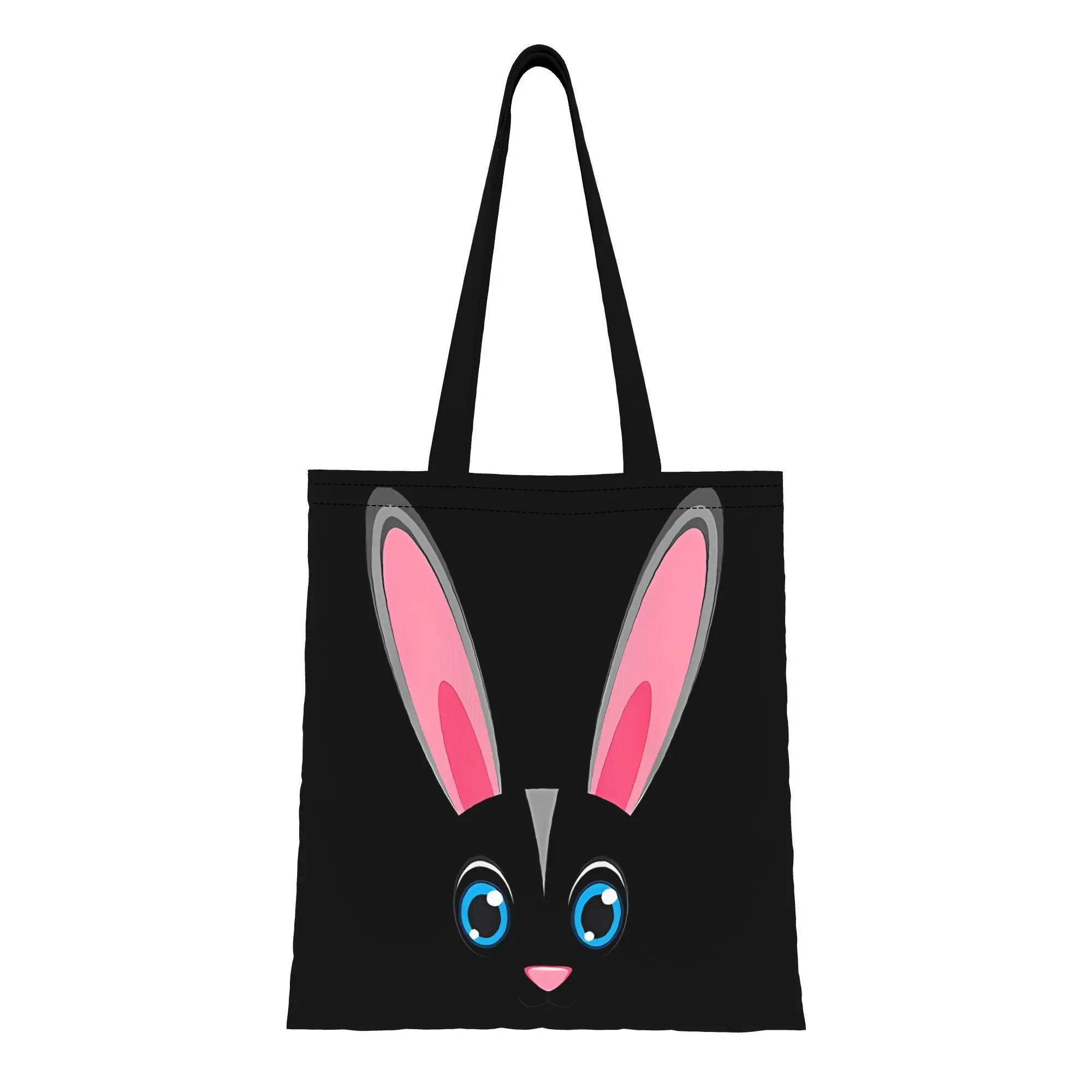 

Сумка-тоут женская с принтом кролика в стиле каваи, на Хэллоуин, с изображением животного, из холщовой ткани, для покупок, путешествий, активного отдыха, прочная, на плечо, ручная сумка