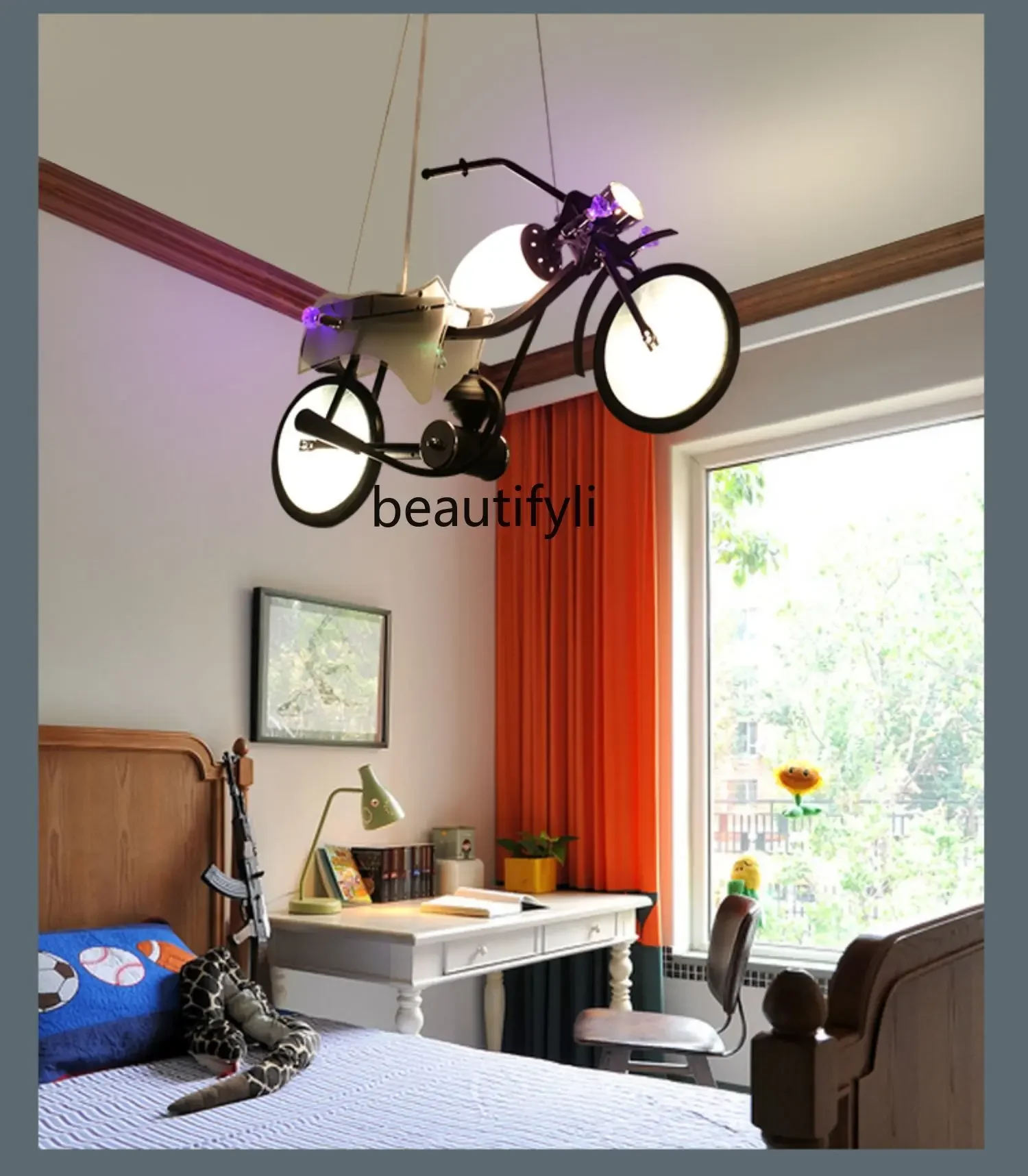 Industrial wind chandelier creative personality decoration motorcycle clothing store restaurant bar chandelier