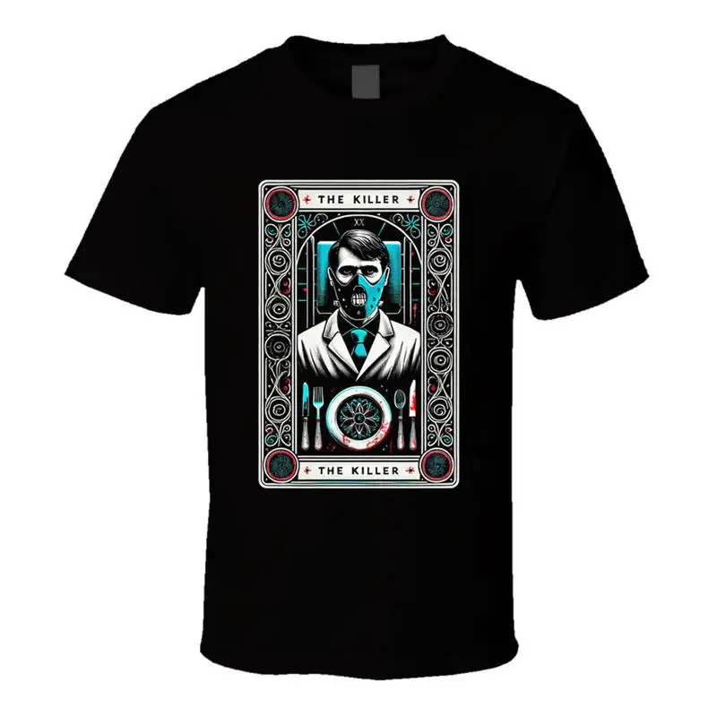 Hannibal Lecter The Killer Tarot Card Parody Horror Movie T Shirt