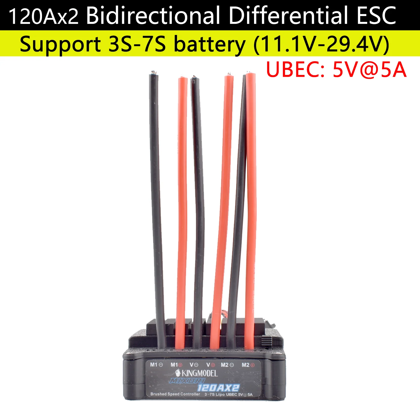 5A/5A PRO/10A/20A/30A/40A/50A/60Ax2 Dual Way Bidirektionale gebürstete ESC-Steuerung für Rc-Modellboot/Tank 180 bis 795 Bürstenmotor