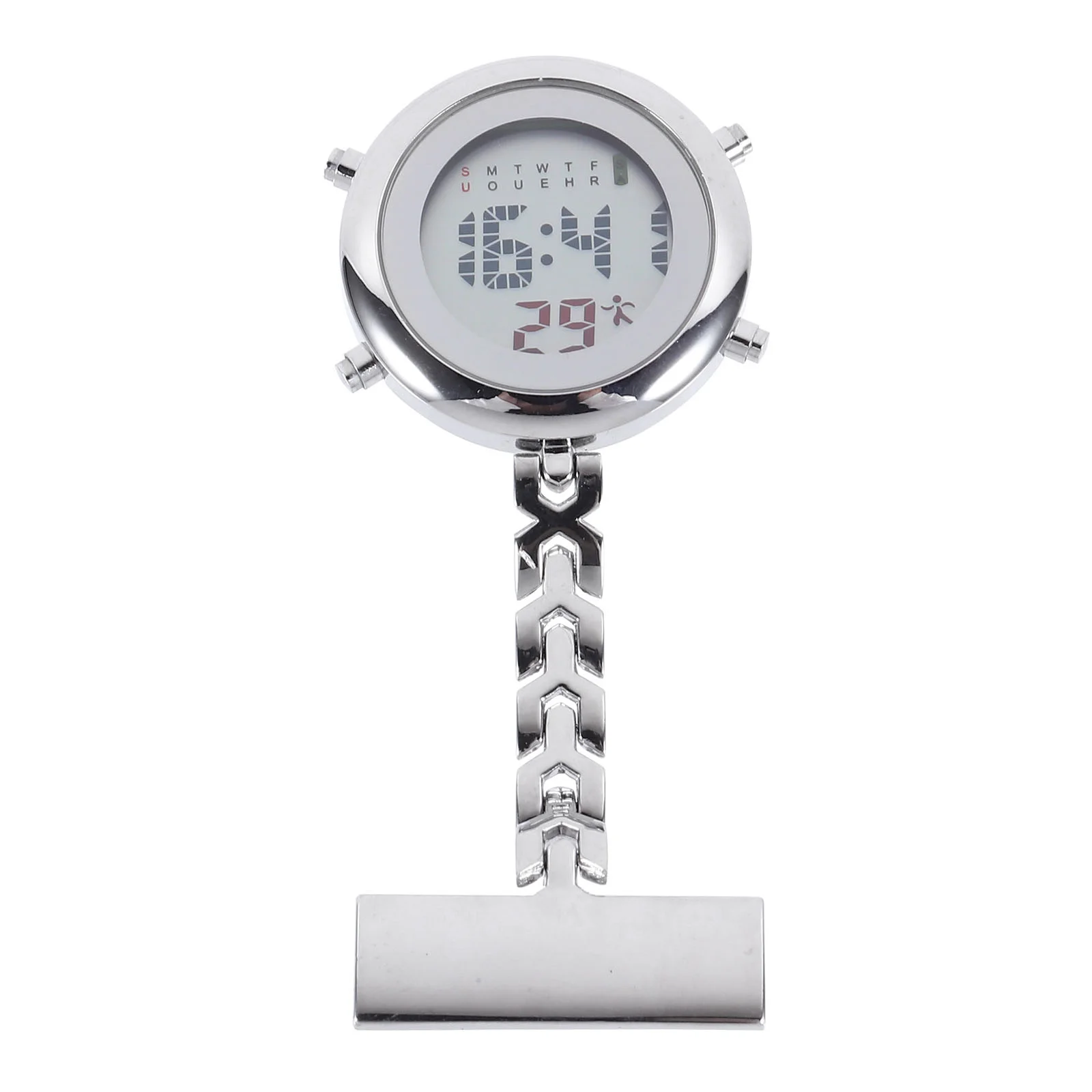 Nurse Table Hanging Fob Watch Women Watches Electronic Mens Alloy Pocket for Digital Lapel Pin