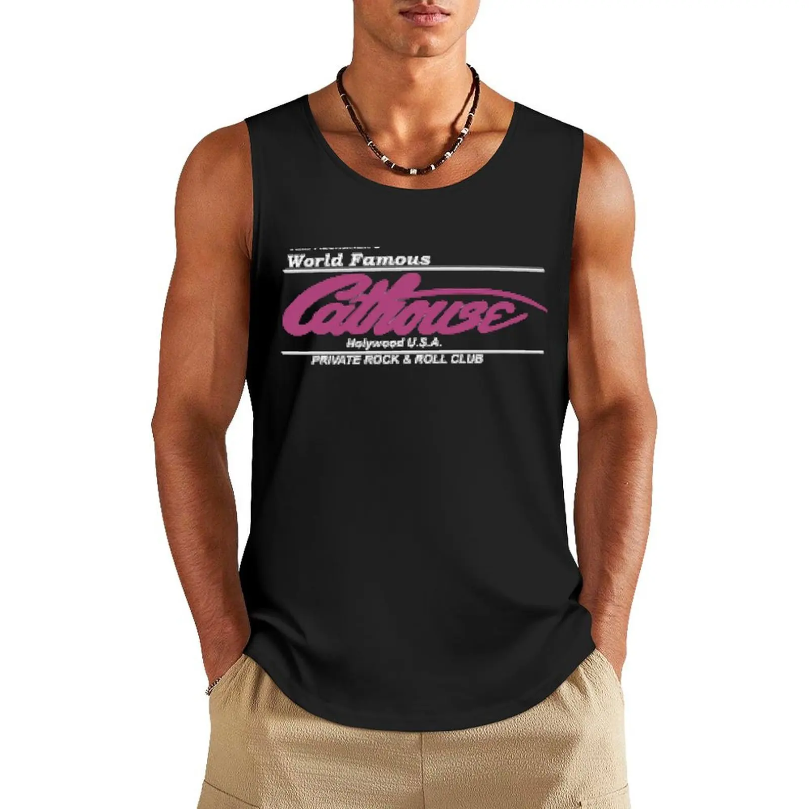 Cathouse Tank Top fitness clothing for men bodybuilding t shirt muscle t-shirt