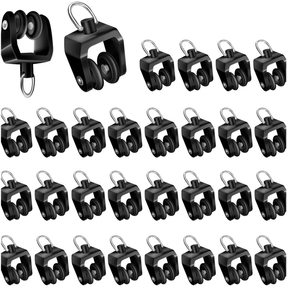 40PCS Sliding Pulleys for Curtain Tracks Designed to Maintain Quiet Function on Both Horizontal and Arched Rails