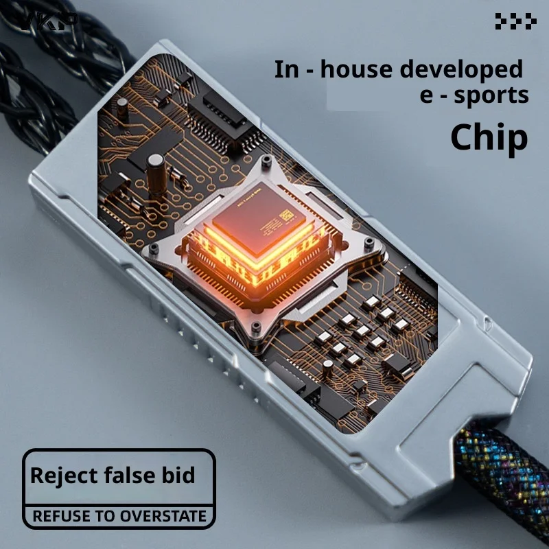 VKP Custom Coiled Mechanical Keyboard Aviation Cable One Drag Two Braided Type C 8K Magnetic Axis Metal Interface Esports Gaming