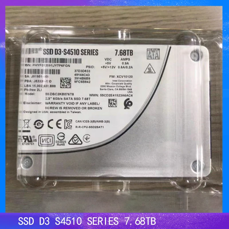 SSD D3 S4510 SERIES 7.68TB For INTEL 2.5