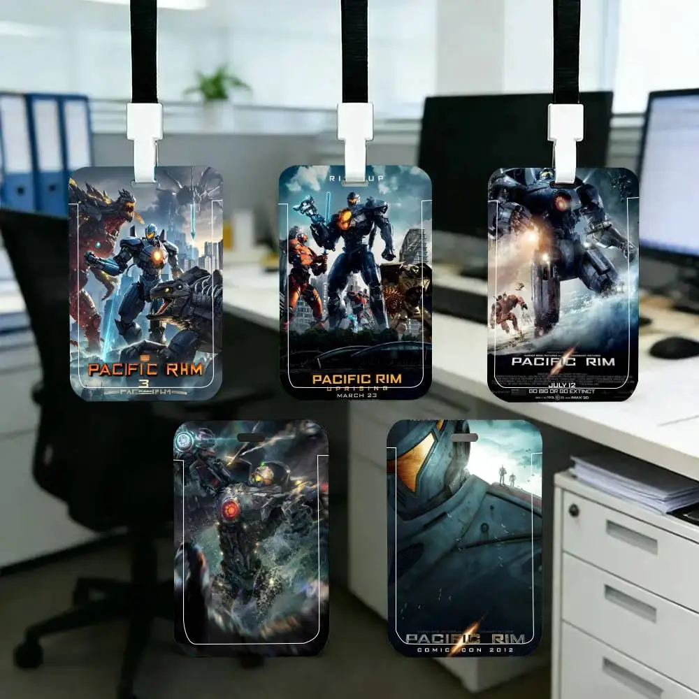 T-Pacific-Movie-Rims Porta Tarjetas de Identificación con Correa para el Cuello, Colgante, Porta Credenciales, Lanyards, Llavero, Estuche para Credenciales de Trabajo, Regalo