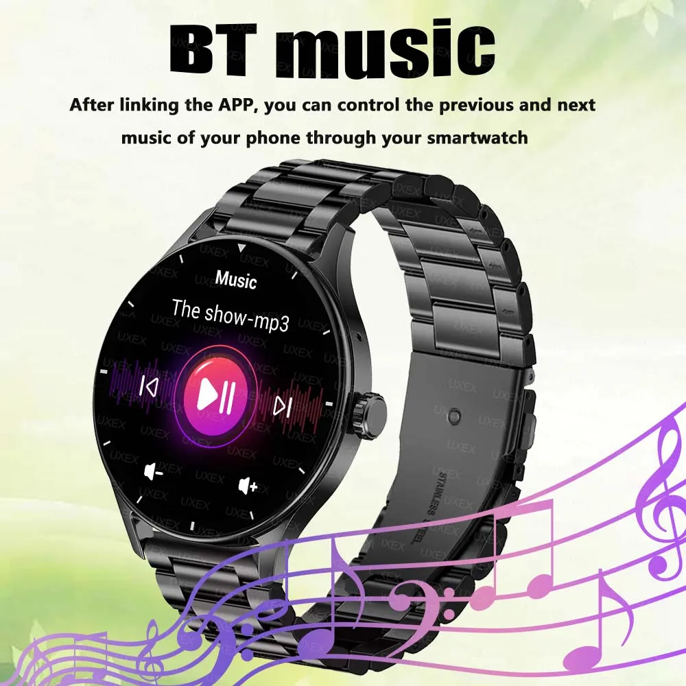 الأعمال الأصلية ووتش Smartwatch النساء 1.55 بوصة HD بلوتوث دعوة الصحة تتبع شحن لاسلكي الساعات الرجال هدية الكريسماس