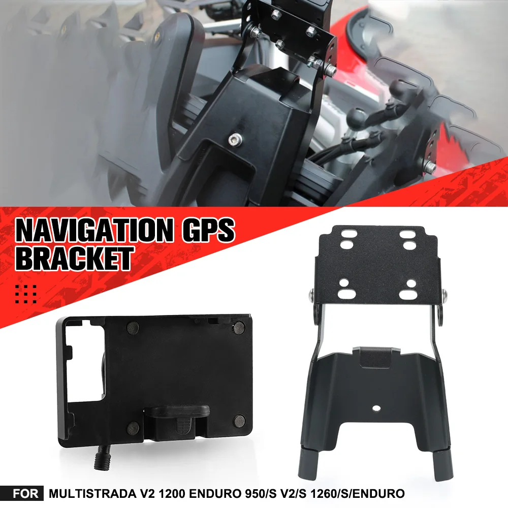 

For Ducati Multistrada V2 1200 Enduro 950/S V2/S 1260/S/Enduro Motorcycle Mobile Phone USB Charging Holder Navigation Bracket
