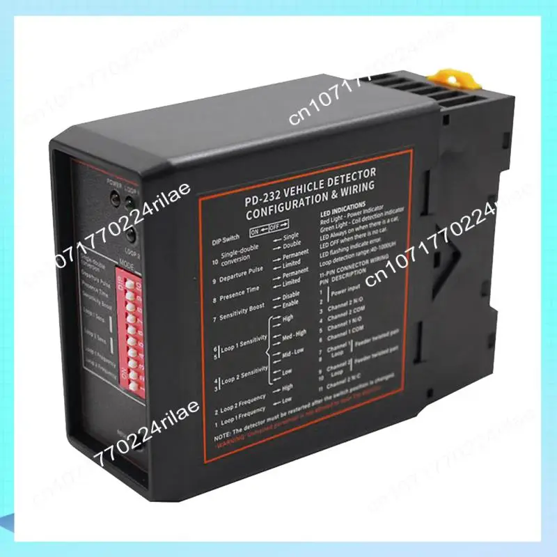 A17Z Rilevatore di loop per auto con uscita veicolo a doppio canale per parcheggio intelligente Rilevatore di loop PD232 per sistema di controllo accessi Sistema di parcheggio Bl