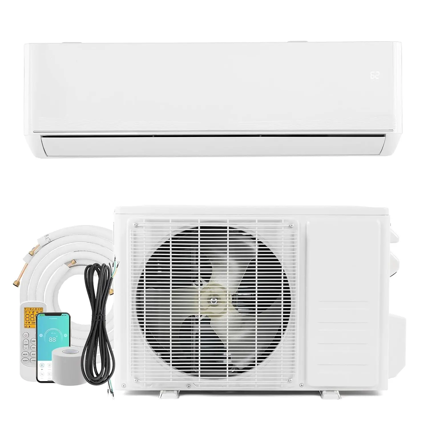 18,000 BTU Mini Split AC/Heating System with Inventer, 23 SEER 230V Energy Saving Ductless Split-System Air, Customized