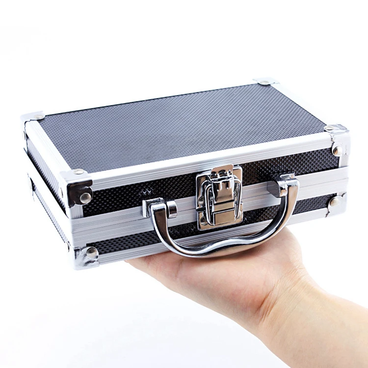 

7Inch Aluminum Alloy Toolbox Packaging Box Men Gift Portable Tool Carrying Case Small Metal Storage Box