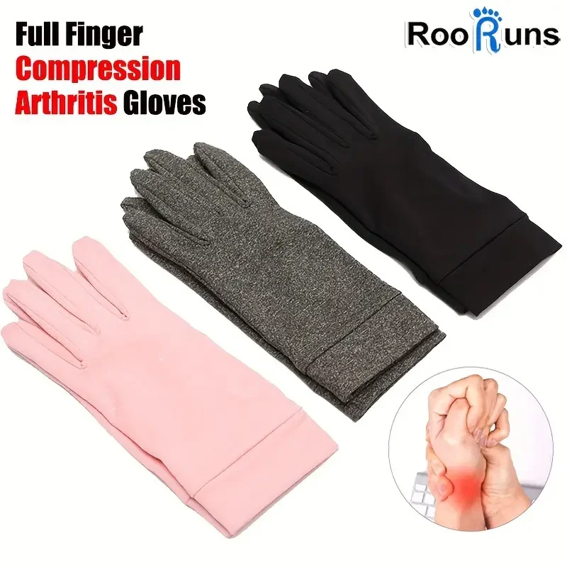 1 Pair Full Finger Pressure Health Cotton Gloves,Health Rehabilitation Training,Cycling Gloves