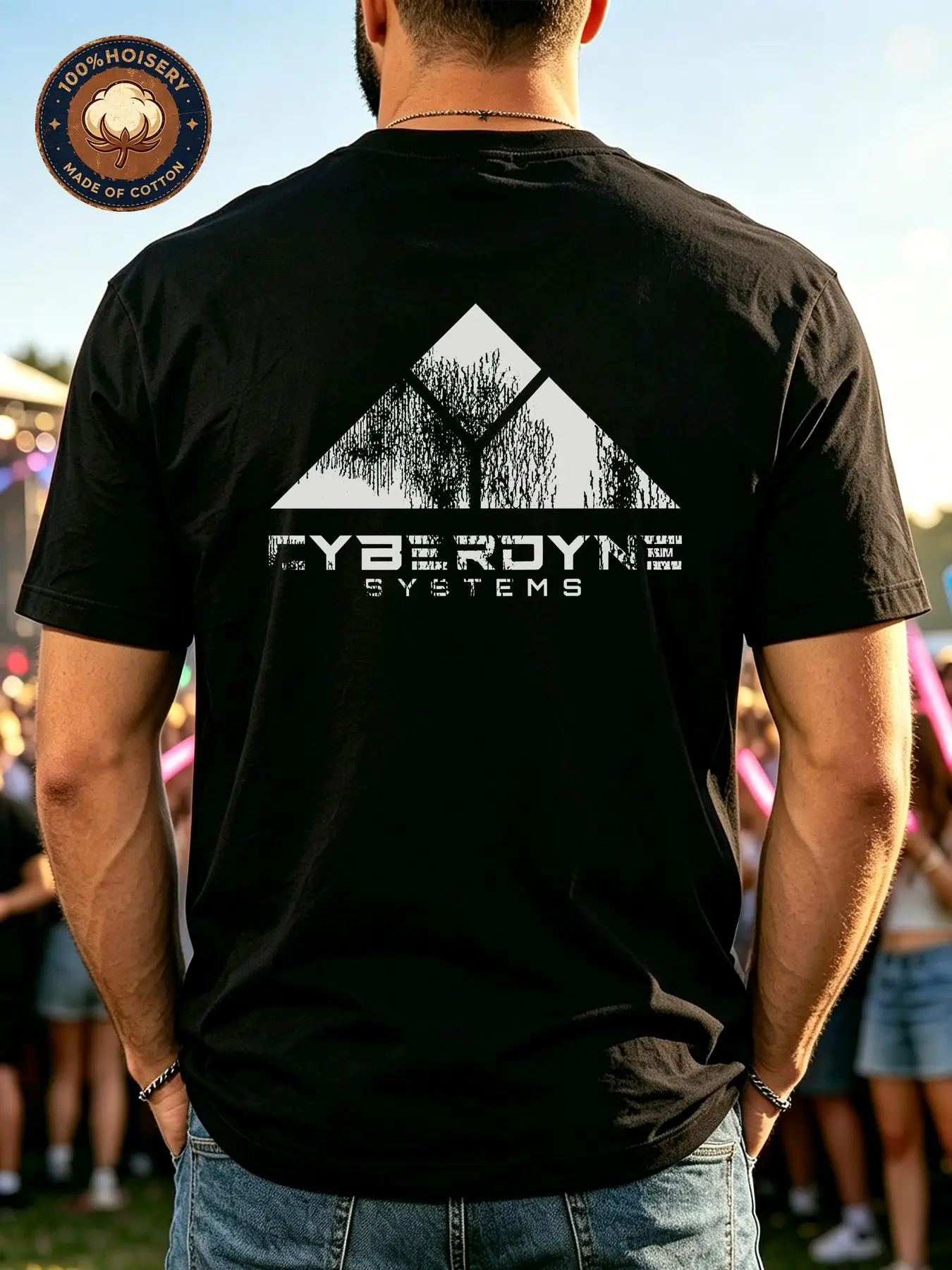 Men's T-shirt Unisex Cotton T Shirt Cyberdyne Systems Graphic Tee Casual Streetwear Short Sleeve Shirt Concert Printed Seasons