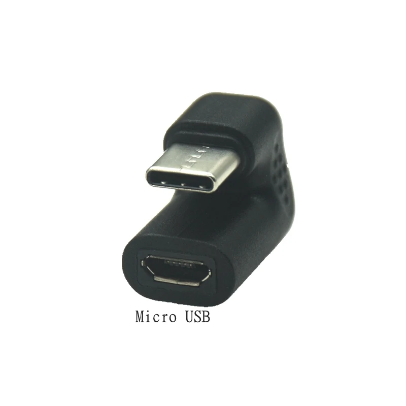 180 Degree Right Angle U-shaped USB 3.1 Type C Male To Micro USB Female USB-C Converter Adapter for Smart Phone Xiaomi Huawei