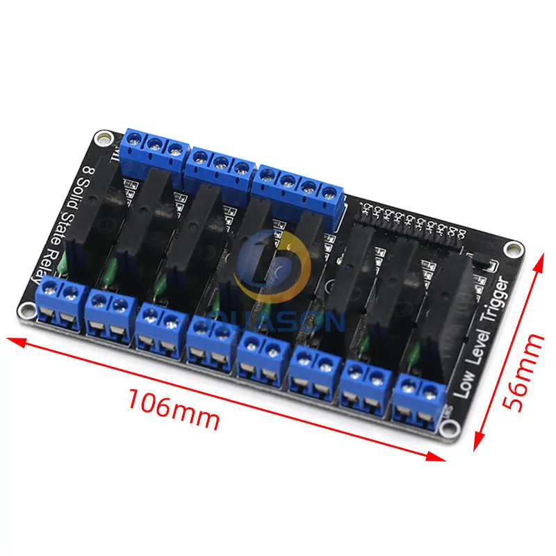 5V 12V 24V Relay 1 2 4 8 Channel Low-Level DC Controlled AC Solid-State Relay Module