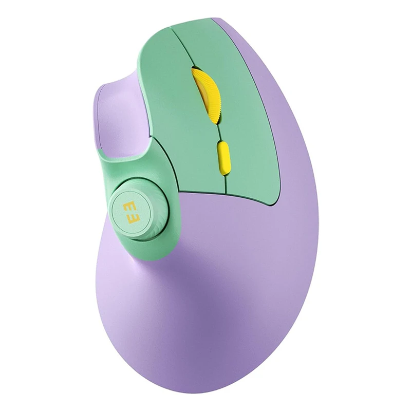 Ergonomic Mouse Rechargeable Vertical Wireless Mouse with Volume Knob, Quiet Clicks 3 Device Connection Optical Mice for Windows