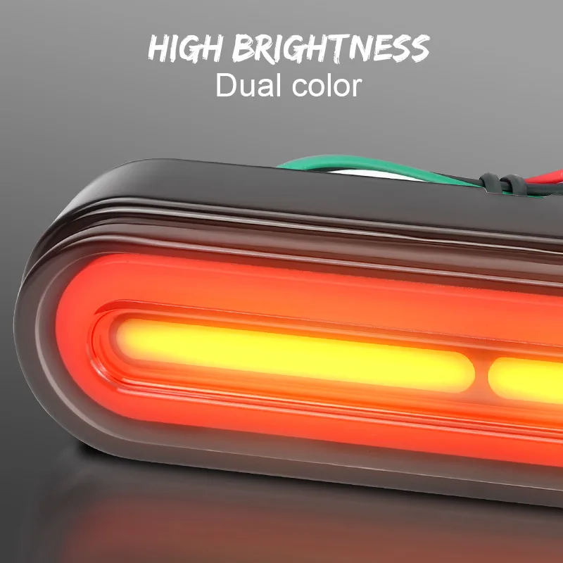 60led Motorcycle 3 in 1 LED Tail Lights Sequential Turn Signal Light DRL Stop Br