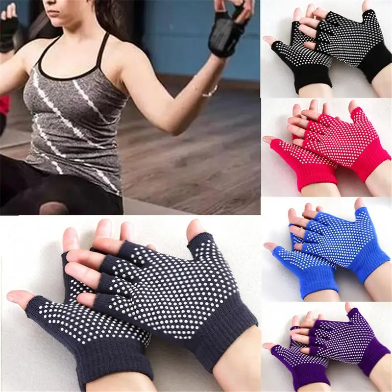 Pilates Gloves Half Finger Yoga Gloves For Women Enhanced Palm Protection Fingerless Workout Gym Gloves With Wrist Support For