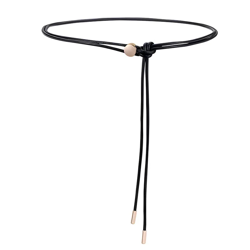 

ZML summer new soft knotted thin belt with skirt belt decoration simple and versatile waist rope