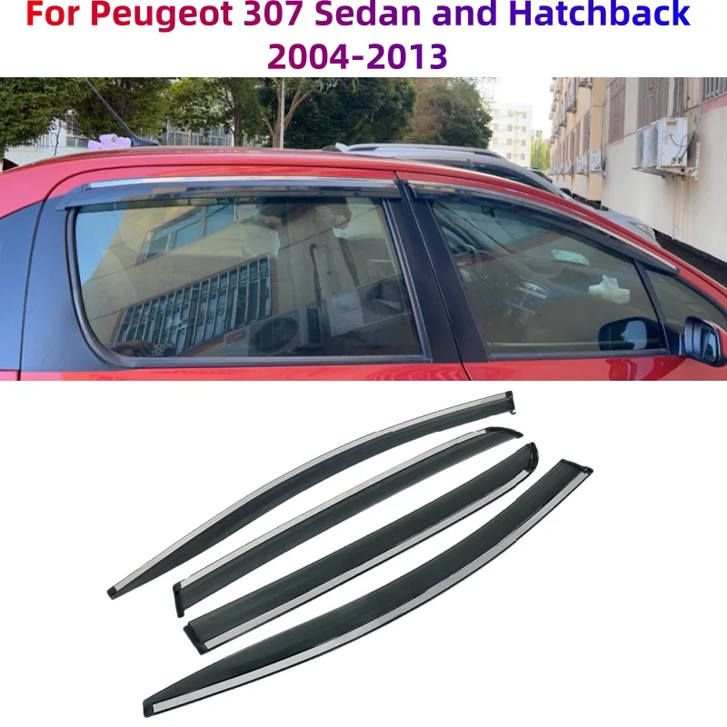 

Для Peugeot 307 2004-2013: Дефлекторы окон, ветровики, защита от дождя, молдинги, аксессуары для стайлинга автомобиля