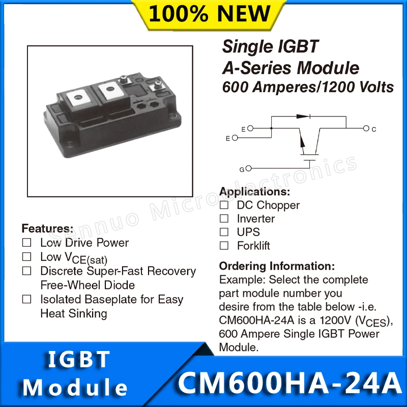 CM600HA-24A New original IGBT module  Single IGBT A-Series Module 600 Amperes/1200 Volts