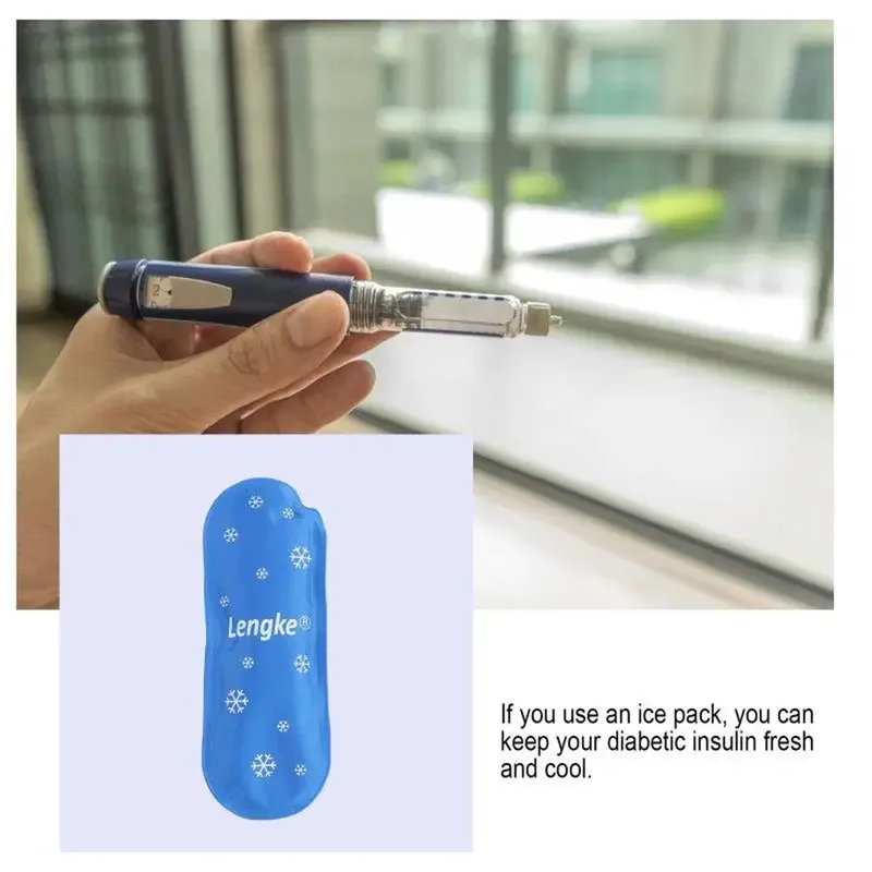 1/2pcs Portable Reusable Diabetic Insulin Cooling Bag Cold Gel Ice Pack Protector Pill Refrigerated Ice Pack Cooler Travel